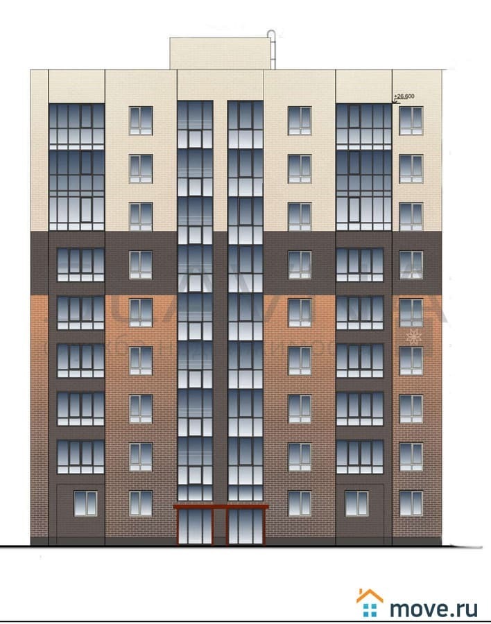 3-комн. квартира, 77.1 м²