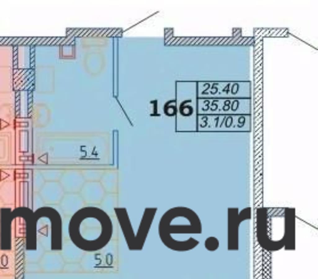 1-комн. квартира, 36.73 м²